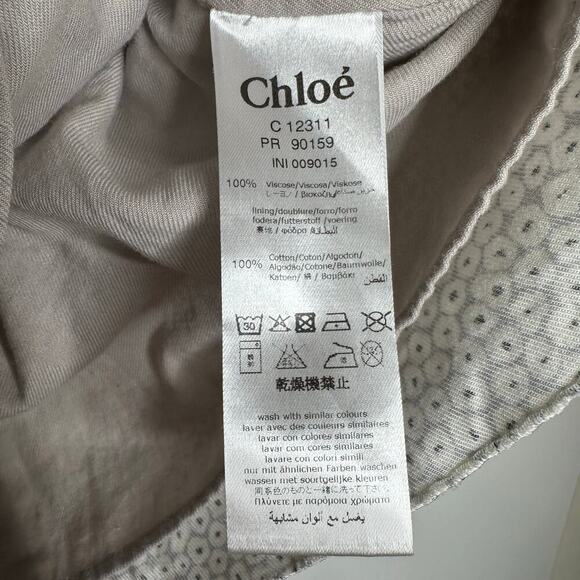 Chloe Girl's Drop Waist Long Sleeve Bow Dress Gray White Size 6 - Picture 4 of 5